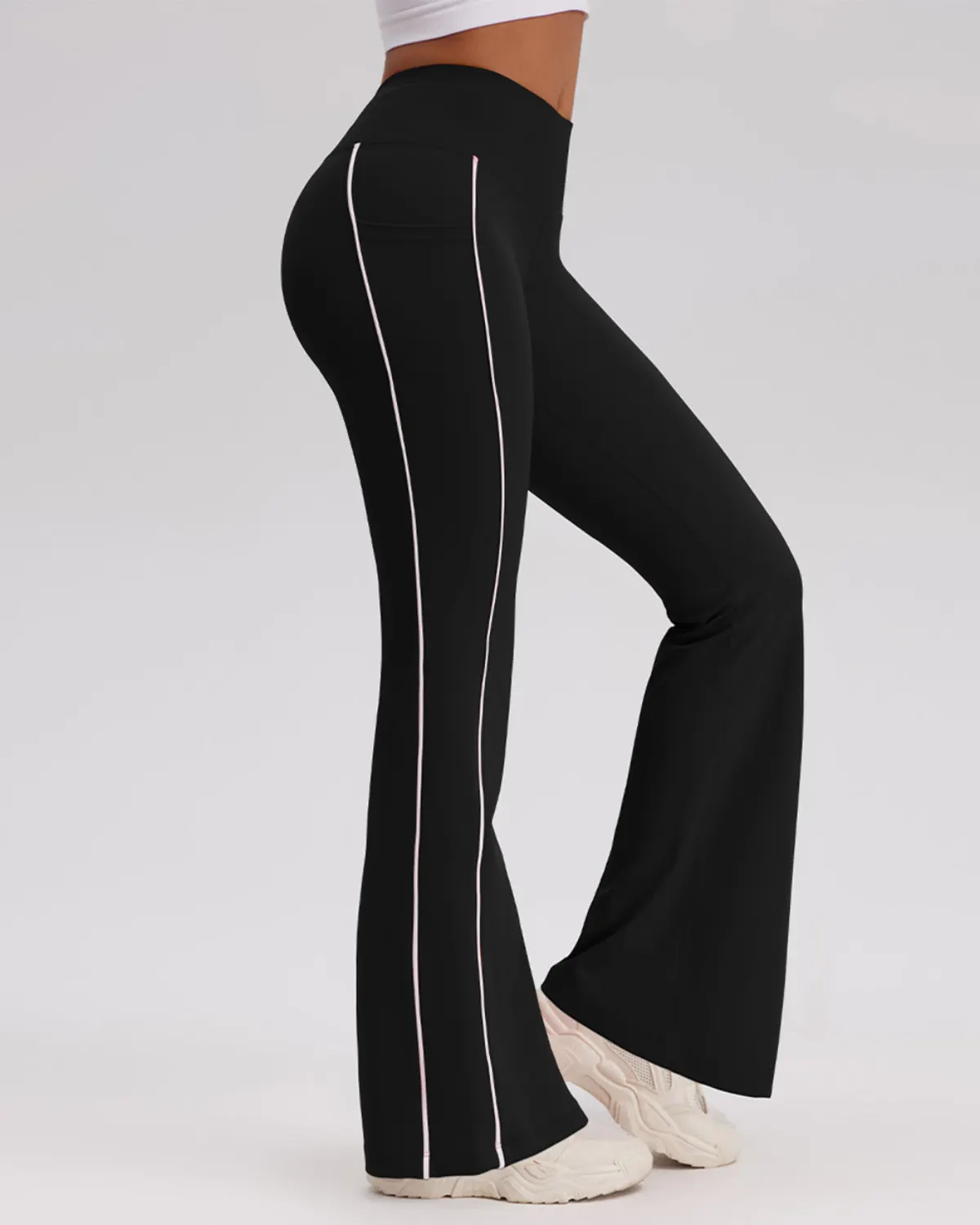 OQQ High Waist Flare Yoga Pants