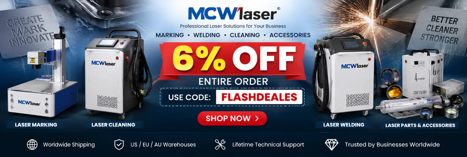 MCWlaser 6% Off Storewide – Use Coupon Code FLASHDEALES